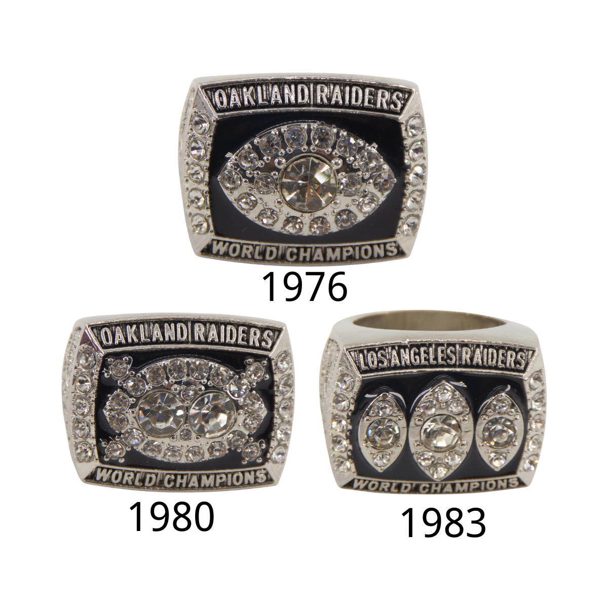 Oakland Football Championship Rings Set – Limited Edition Collector’s Set