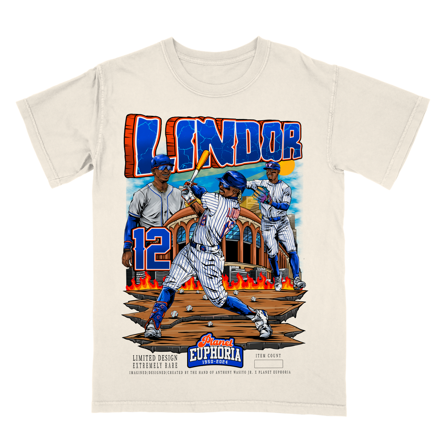 Francisco Lindor Limited Edition MLB Player Graphic T-Shirt
