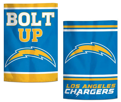 Los Angeles Chargers Bolt Up 2 Sided Garden Flag