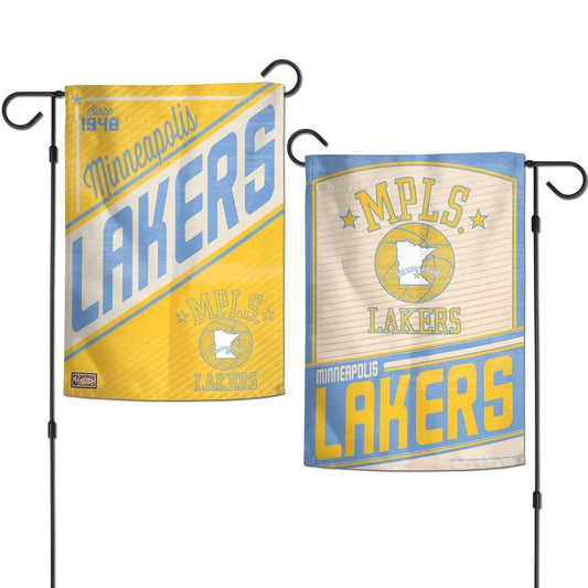Los Angeles Lakers Garden Flag 2 Sided Retro Minneapolis