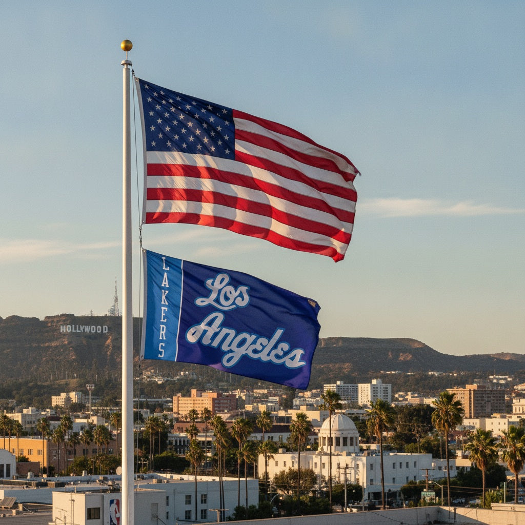 Los Angeles Lakers Hardwood Classics 3x5 Flag