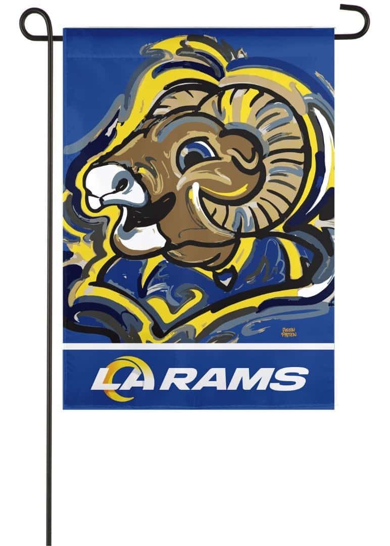 Los Angeles Rams Garden Flag 2 Sided Justin Patten