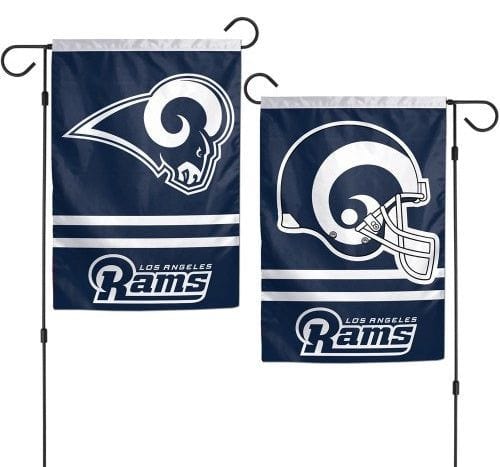 Los Angeles Rams Garden Flag 2 Sided Logo Helmet