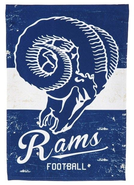 Los Angeles Rams Garden Flag 2 Sided Vintage Throwback Logo