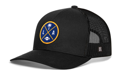 Los Angeles Football Trucker Hat  |  Dark Blue LA X Snapback