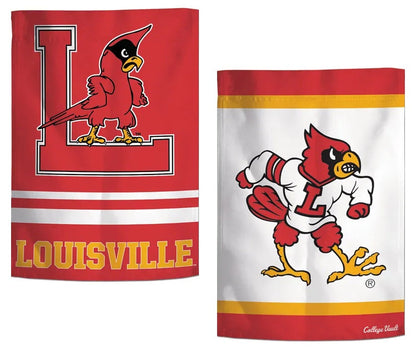 Louisville Garden Flag 2 Sided Cardinals Vault Logo