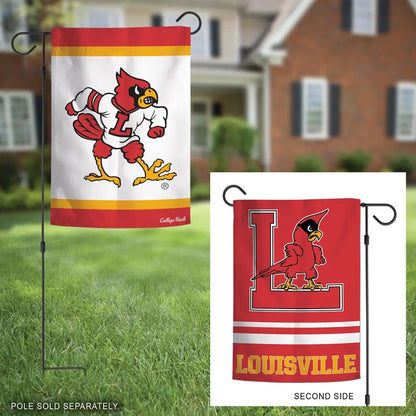 Louisville Garden Flag 2 Sided Cardinals Vault Logo