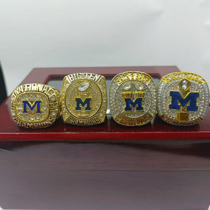 Michigan College Championship Ring Set 4-Pack – 1997, 2021, 2022, 2024