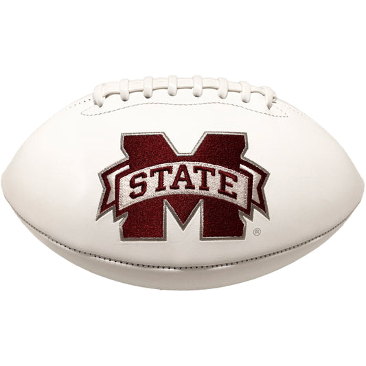 Mississippi State Bulldogs Embroidered Logo Signature Series Full Size Football