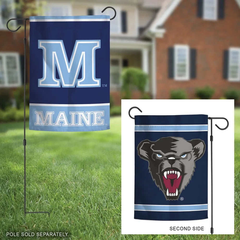 Maine Black Bears Garden Flag 2 Sided Logo