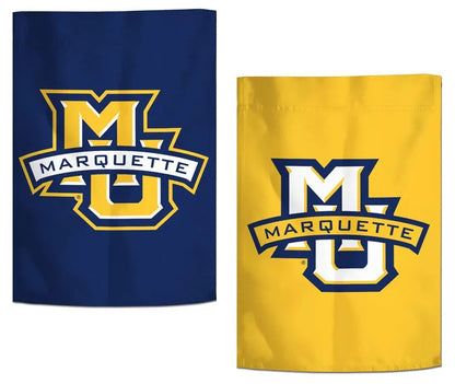 Marquette University 2 Sided Garden Flag Blue/Yellow