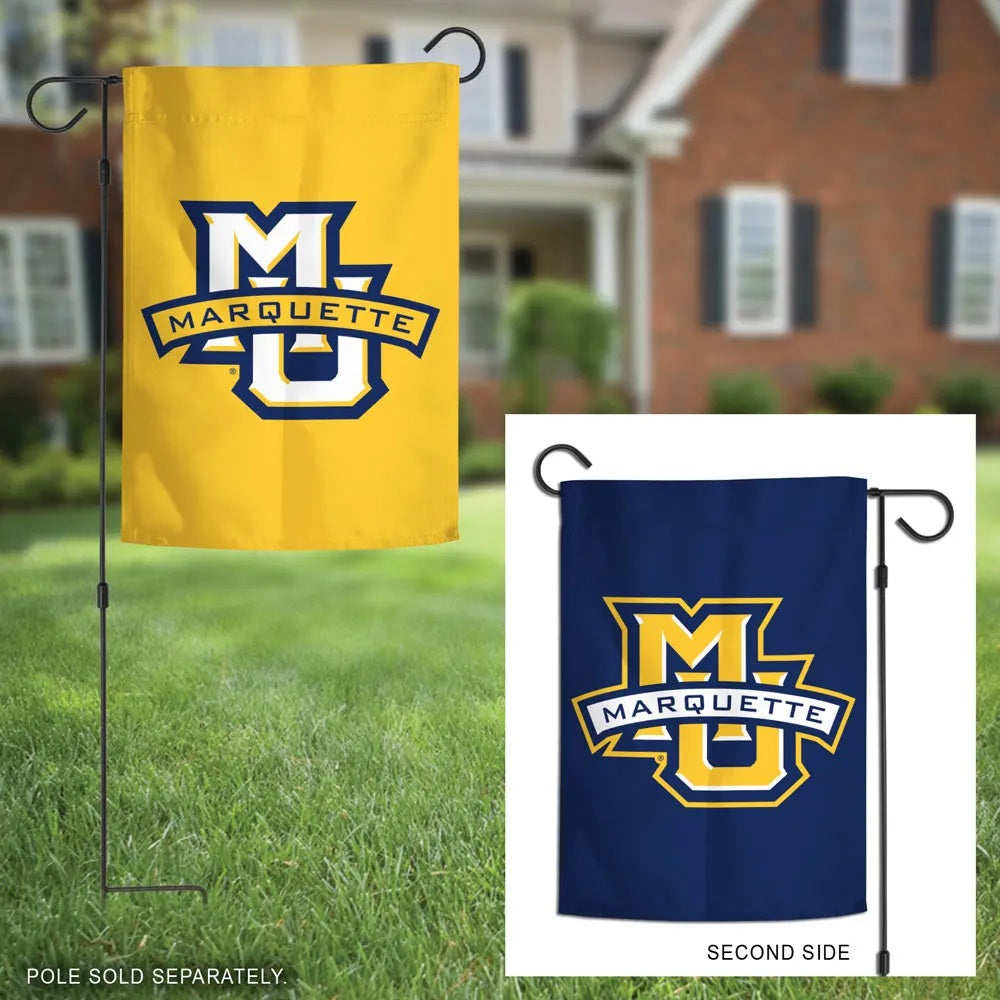 Marquette University 2 Sided Garden Flag Blue/Yellow