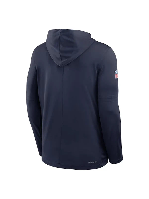 New England Patriots Sideline Performance Long Sleeve Hoodie T-Shirt – Nike NFL Fanwear