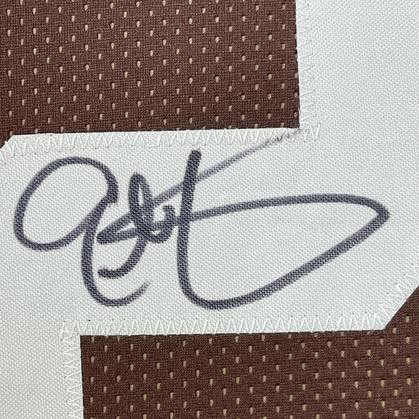 Framed Autographed/Signed Eric Metcalf 35x39 Cleveland Brown Football Jersey JSA COA