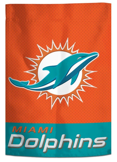 Miami Dolphins Garden Flag Appliqued 2 Sided