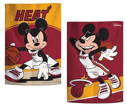 Miami Heat 2 Sided Mickey Mouse Garden Flag