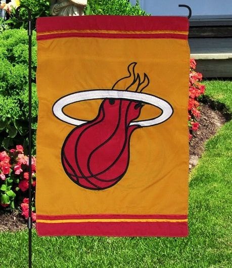 Miami Heat Garden Flag 2 Sided Applique