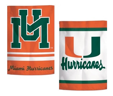 Miami Hurricanes Garden Flag Vault Logo
