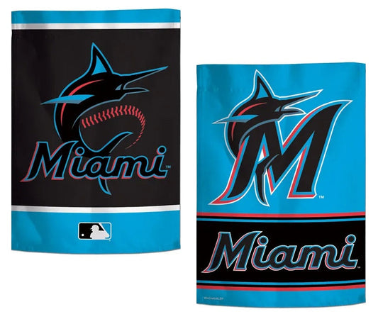 Miami Marlins Garden Flag 2 Sided Logo