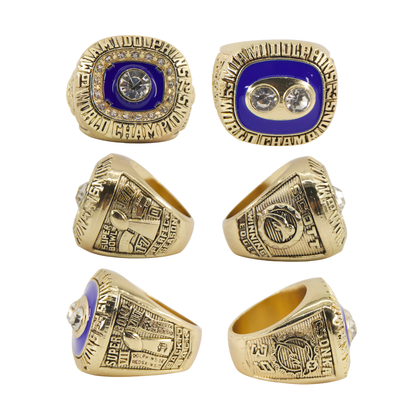 Miami Back-to-Back Football Championship Rings Set (1972 & 1973) – Limited Edition Collectible