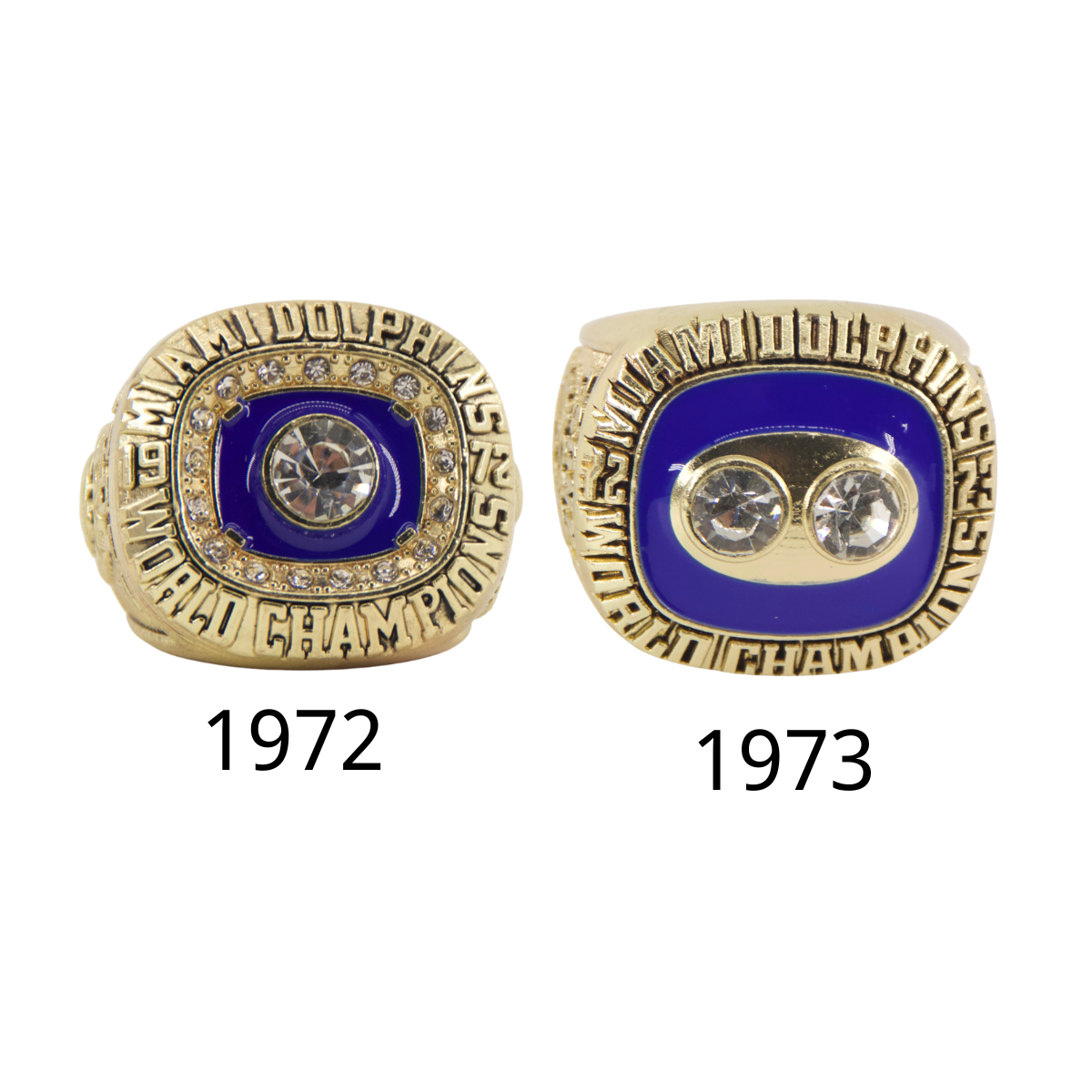 Miami Back-to-Back Football Championship Rings Set (1972 & 1973) – Limited Edition Collectible