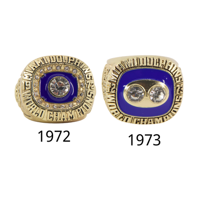 Miami Back-to-Back Football Championship Rings Set (1972 & 1973) – Limited Edition Collectible