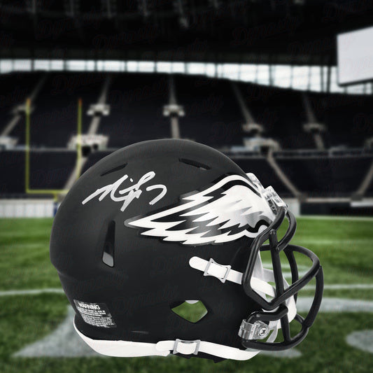 Michael Vick Philadelphia Eagles Autographed Alternate Black Speed Mini-Helmet