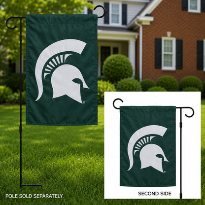 Michigan State University 2 Sided Garden Flag Spartans Applique