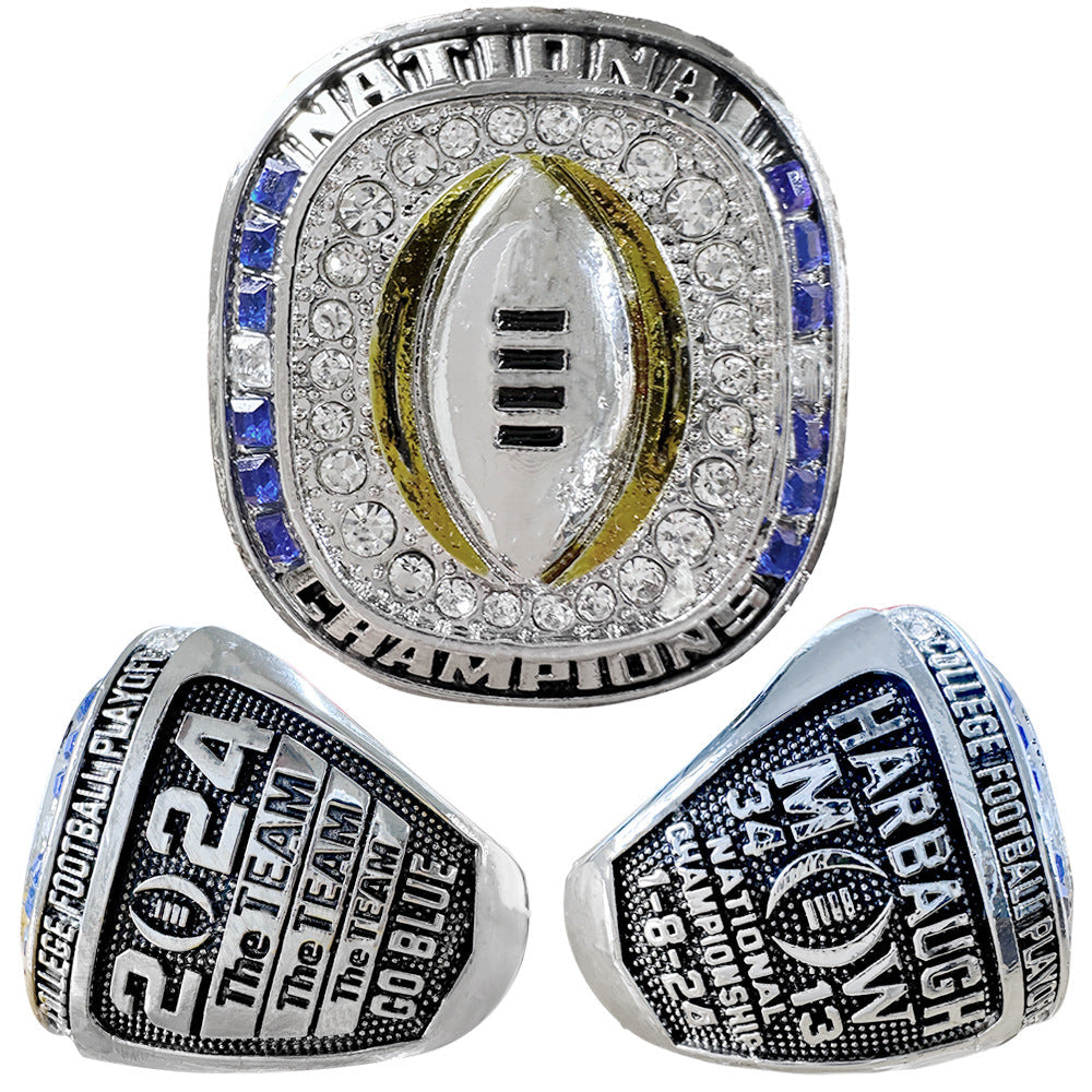 2024 Michigan College Championship Ring Set – Replica Fan Collectible Gift