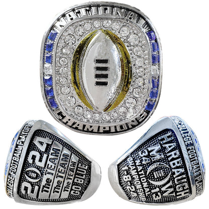 2024 Michigan College Championship Ring Set – Replica Fan Collectible Gift