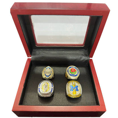 2024 Michigan College Championship Ring Set – Replica Fan Collectible Gift
