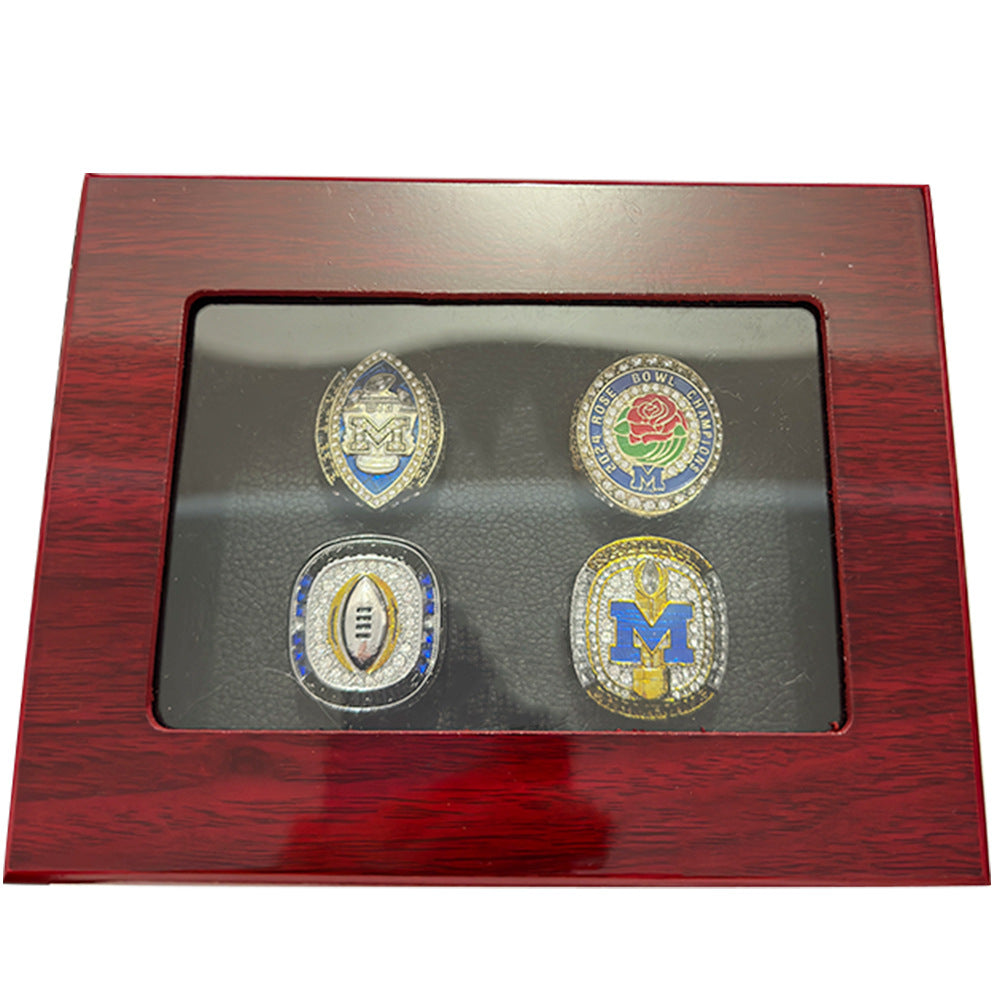 2024 Michigan College Championship Ring Set – Replica Fan Collectible Gift