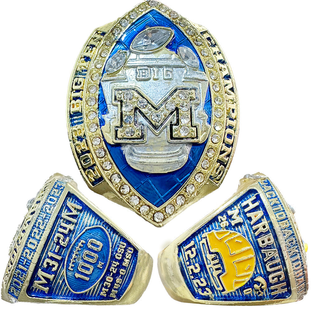 2024 Michigan College Championship Ring Set – Replica Fan Collectible Gift