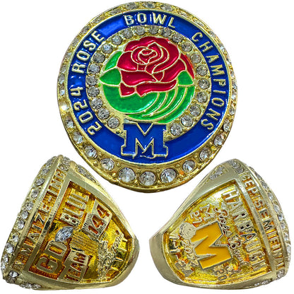 2024 Michigan College Championship Ring Set – Replica Fan Collectible Gift