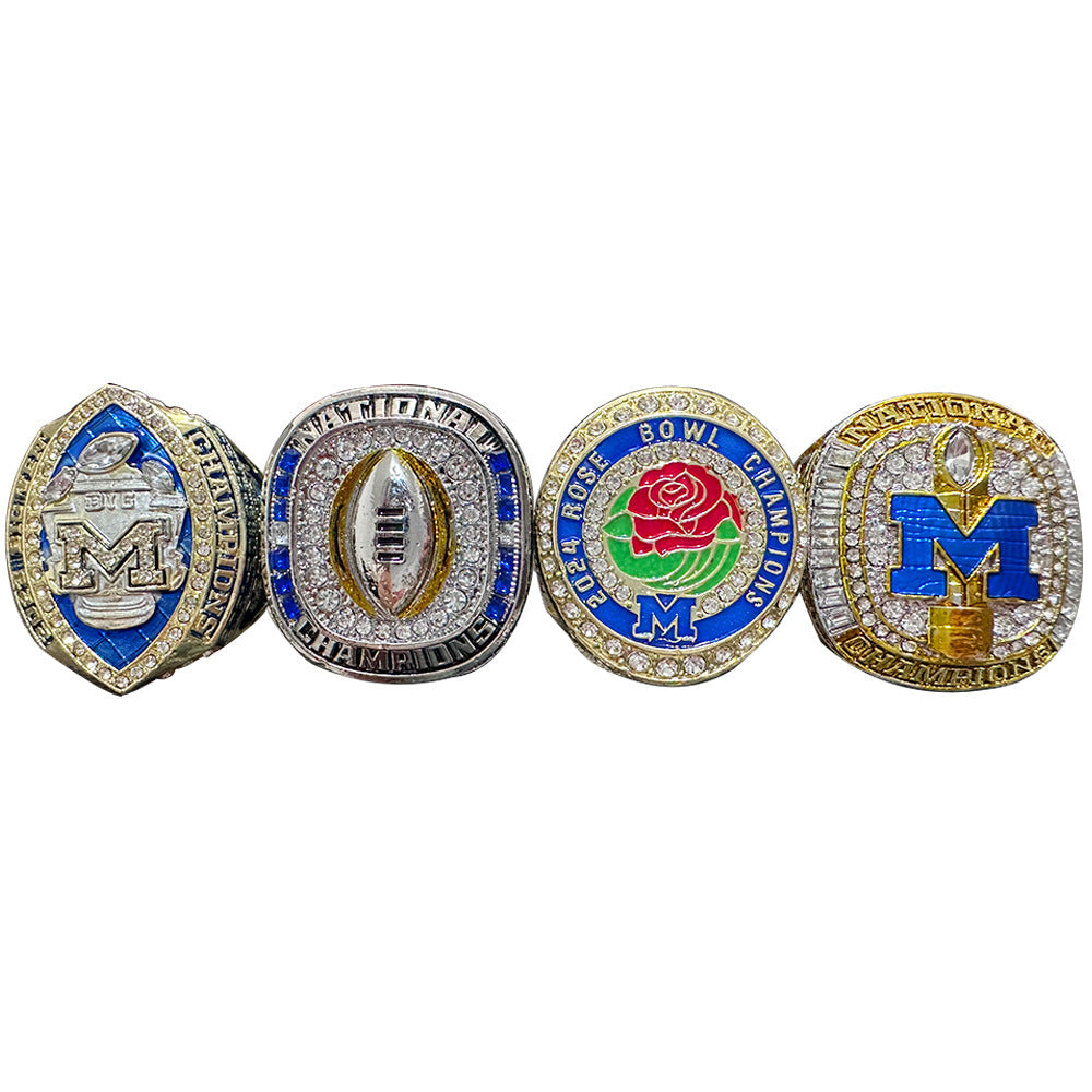 2024 Michigan College Championship Ring Set – Replica Fan Collectible Gift