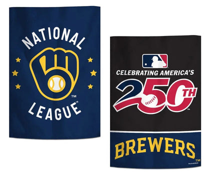 Milwaukee Brewers America 250 Garden Flag 2 Sided