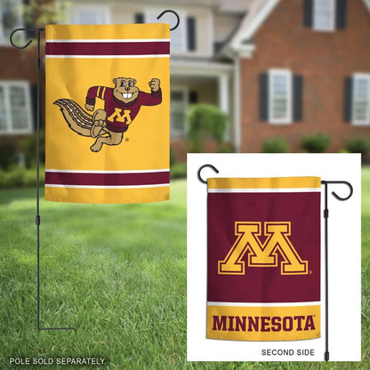 Minnesota Gophers Garden Flag 2 Sided Logo