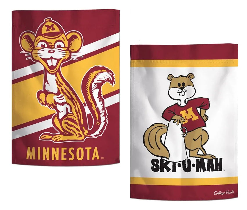 Minnesota Gophers Garden Flag 2 Sided Vintage Logo