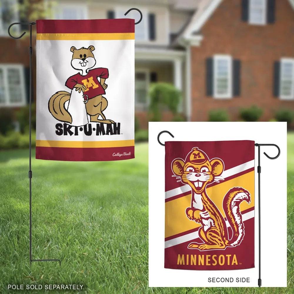 Minnesota Gophers Garden Flag 2 Sided Vintage Logo