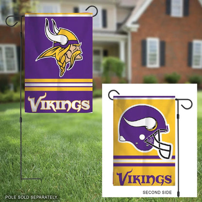Minnesota Vikings Garden Flag 2 Sided Logo