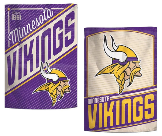 Minnesota Vikings Garden Flag 2 Sided Retro Classic Logo