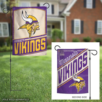 Minnesota Vikings Garden Flag 2 Sided Retro Classic Logo