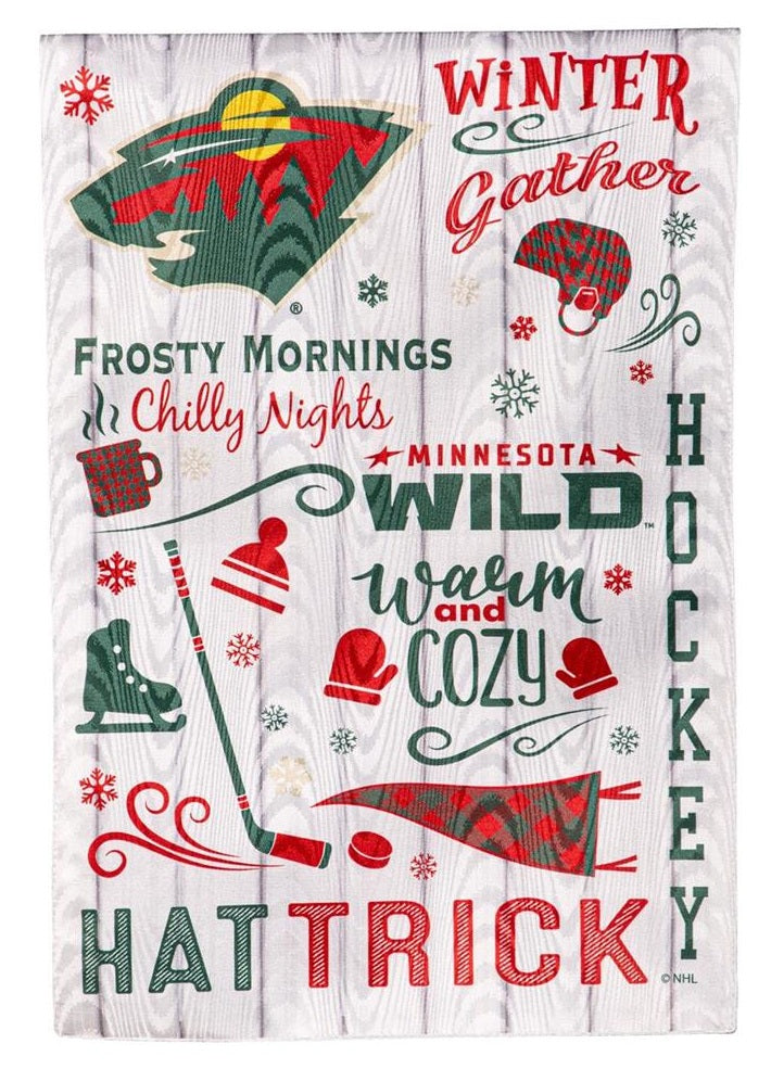 Minnesota Wild 2 Sided Winter Garden Flag