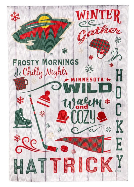 Minnesota Wild 2 Sided Winter Garden Flag