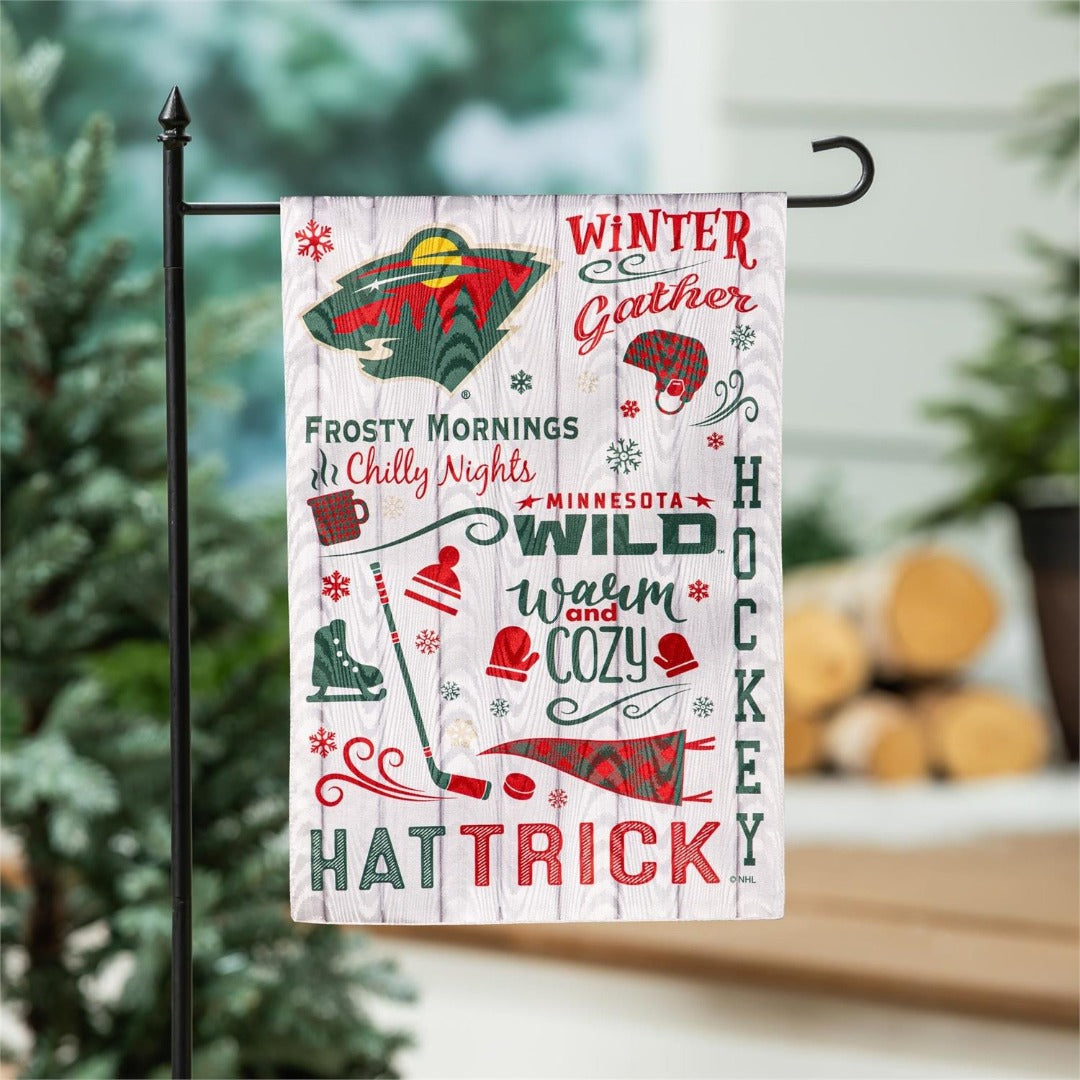 Minnesota Wild 2 Sided Winter Garden Flag