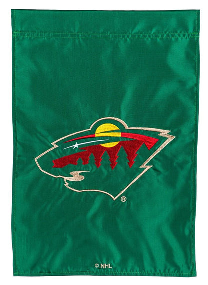 Minnesota Wild Garden Flag 2 Sided Applique