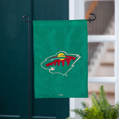 Minnesota Wild Garden Flag 2 Sided Applique