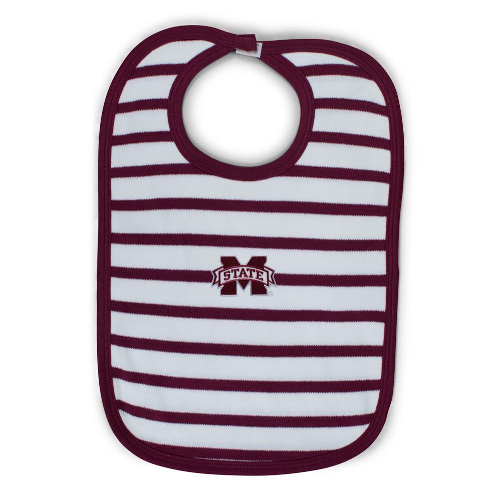 Mississippi State Infant Stripe Knit Bib
