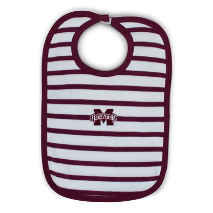 Mississippi State Infant Stripe Knit Bib