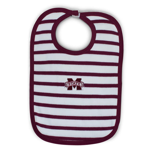 Mississippi State Infant Stripe Knit Bib